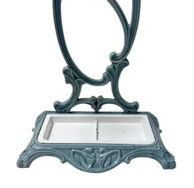 Art Nouveau Enameled Iron Umbrella Stand, 1900s